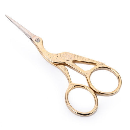 Crane Tailor Scissor Cross Stitch Retro Craft Sewing Scissor, Gold