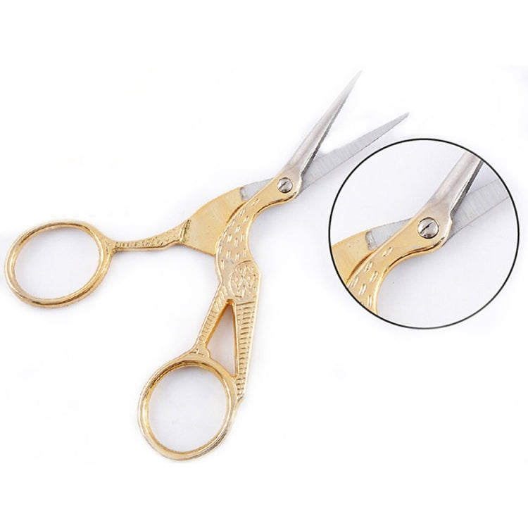 Crane Tailor Scissor Cross Stitch Retro Craft Sewing Scissor, Gold