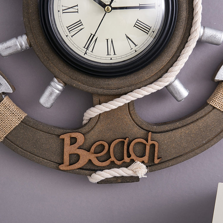 Retro Old Decoration Wall Clock Living Room Wooden Clock Wall Decoration