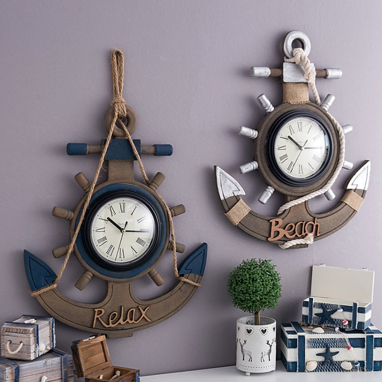 Retro Old Decoration Wall Clock Living Room Wooden Clock Wall Decoration
