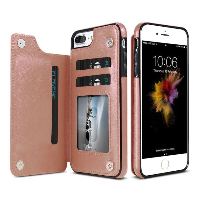 Compatible with iPhone XS Max Retro PU Leather Case Multi Card Holders Phone Cases , Compatible with iPhone XS Max