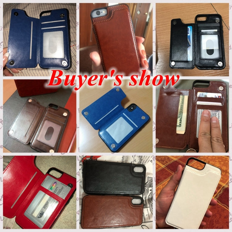 Retro PU Leather Case Multi Card Holders Phone Cases compatible with iPhone 6 Plus & 6s Plus, v