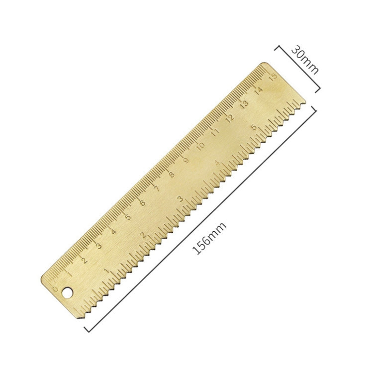 Brass Retro Drawing Ruler Measuring Tools, 0-15cm Wave Ruler