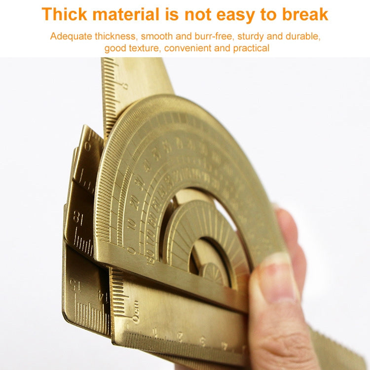 Brass Retro Drawing Ruler Measuring Tools, 0-15cm Wave Ruler