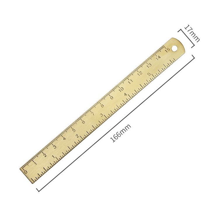 Brass Retro Drawing Ruler Measuring Tools, 0-15cm Ruler