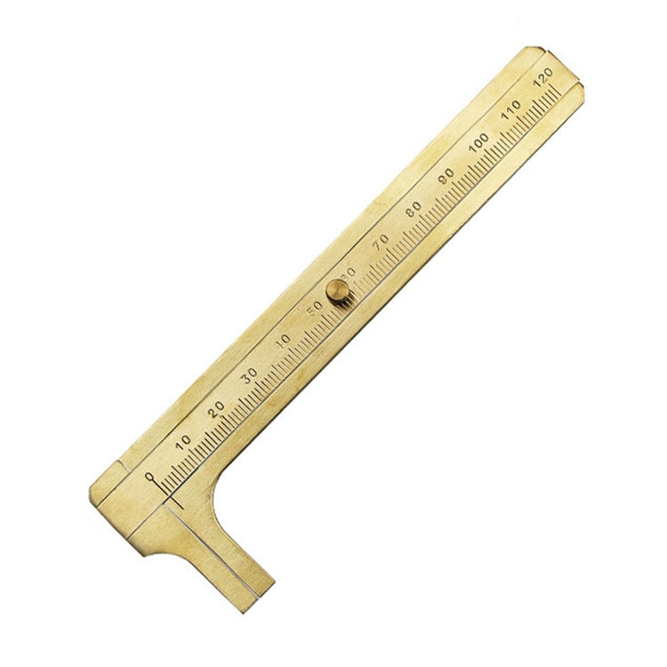 Brass Retro Drawing Ruler Measuring Tools, 0-120mm Caliper Single Scale