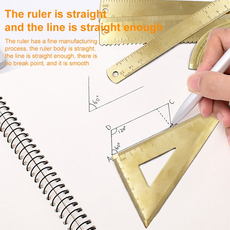 Brass Retro Drawing Ruler Measuring Tools, 0-120mm Caliper Double Scale