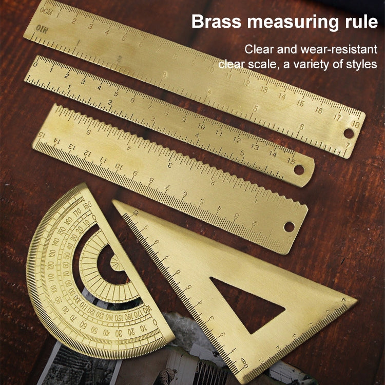Brass Retro Drawing Ruler Measuring Tools, 0-120mm Caliper Double Scale