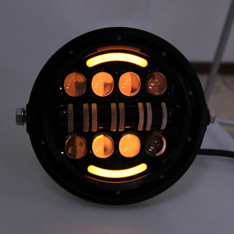 7 Inch Motorcycle Retro Modified Headlights Day Trip LED Far Near Beam Lights Compatible with Wrangler / Harley, Day Trip LED Far Near Beam Lights