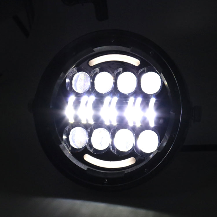 7 Inch Motorcycle Retro Modified Headlights Day Trip LED Far Near Beam Lights Compatible with Wrangler / Harley, Day Trip LED Far Near Beam Lights