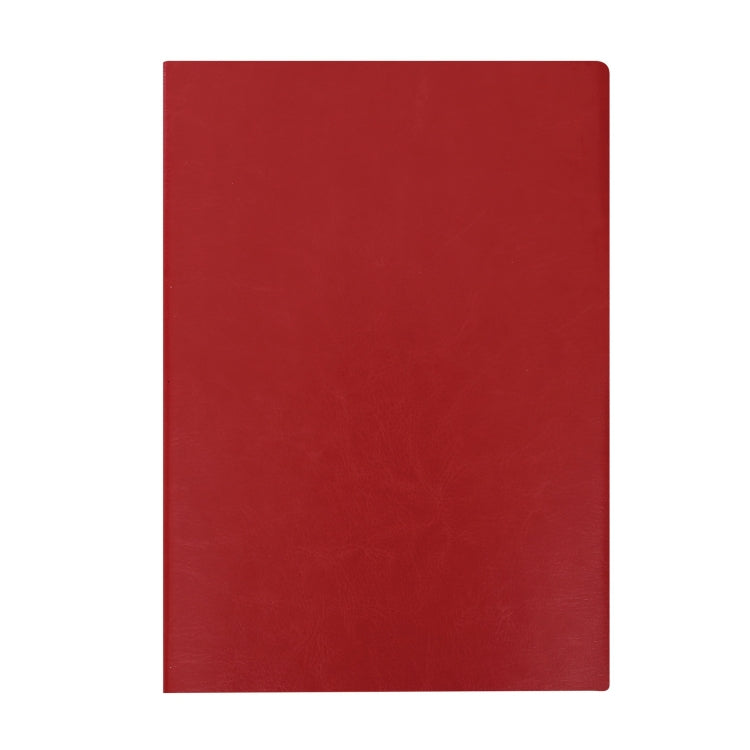 Imitation Leather Business Notebook Retro Notebook, Red A5