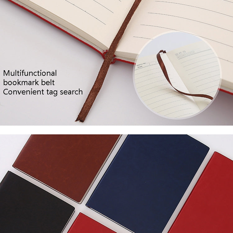 Imitation Leather Business Notebook Retro Notebook, Yellow A5