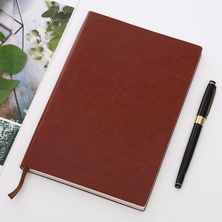 Imitation Leather Business Notebook Retro Notebook, Brown A5