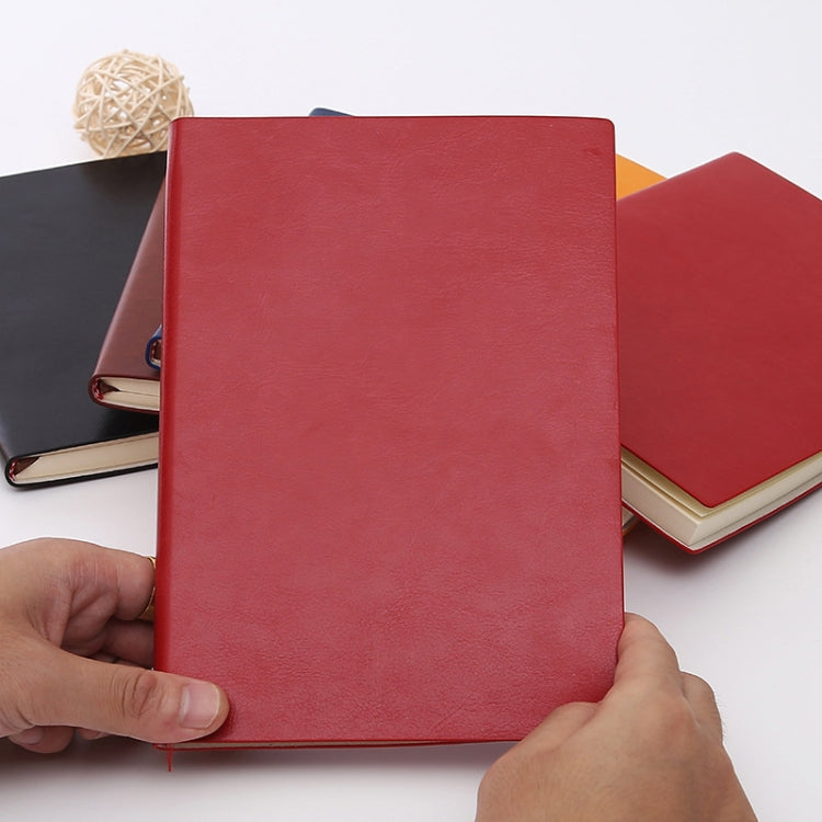 Imitation Leather Business Notebook Retro Notebook, Brown A5