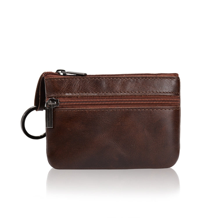 AP122 Leather Mini Multifunctional Coin Purse Small Card Holder Retro Zipper Short Clutch