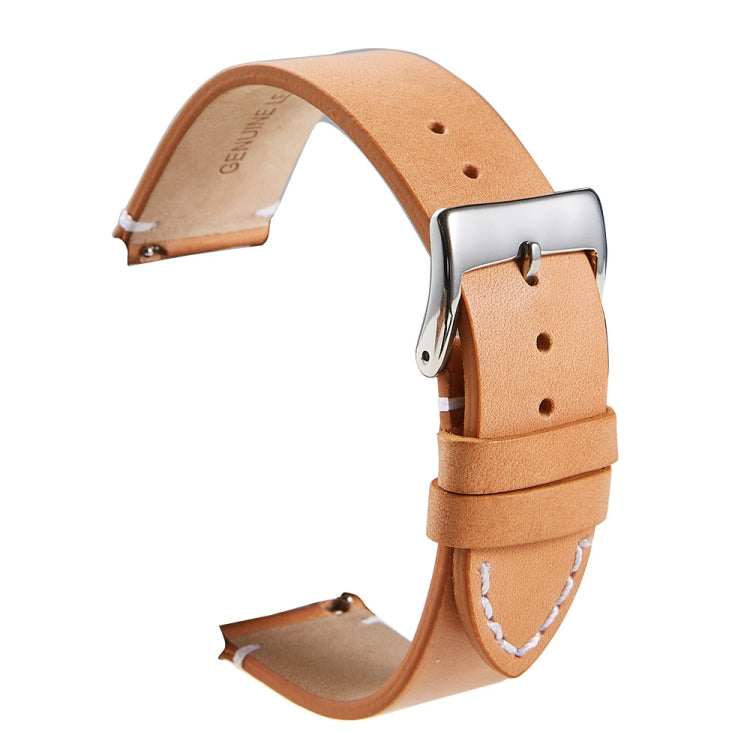 First Layer Retro Cowhide Frosted Bottom Leather Quick Release Ultra-Thin Universal Watch Strap, Size:, 16mm