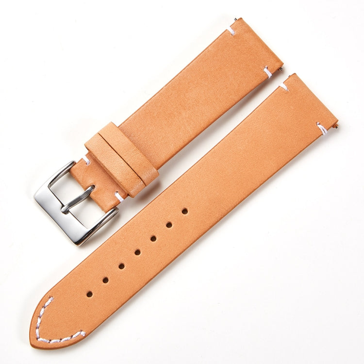 First Layer Retro Cowhide Frosted Bottom Leather Quick Release Ultra-Thin Universal Watch Strap, Size:, 16mm