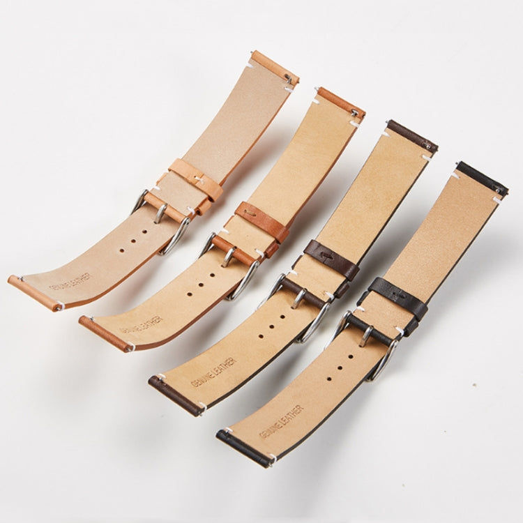 First Layer Retro Cowhide Frosted Bottom Leather Quick Release Ultra-Thin Universal Watch Strap, Size:, 16mm