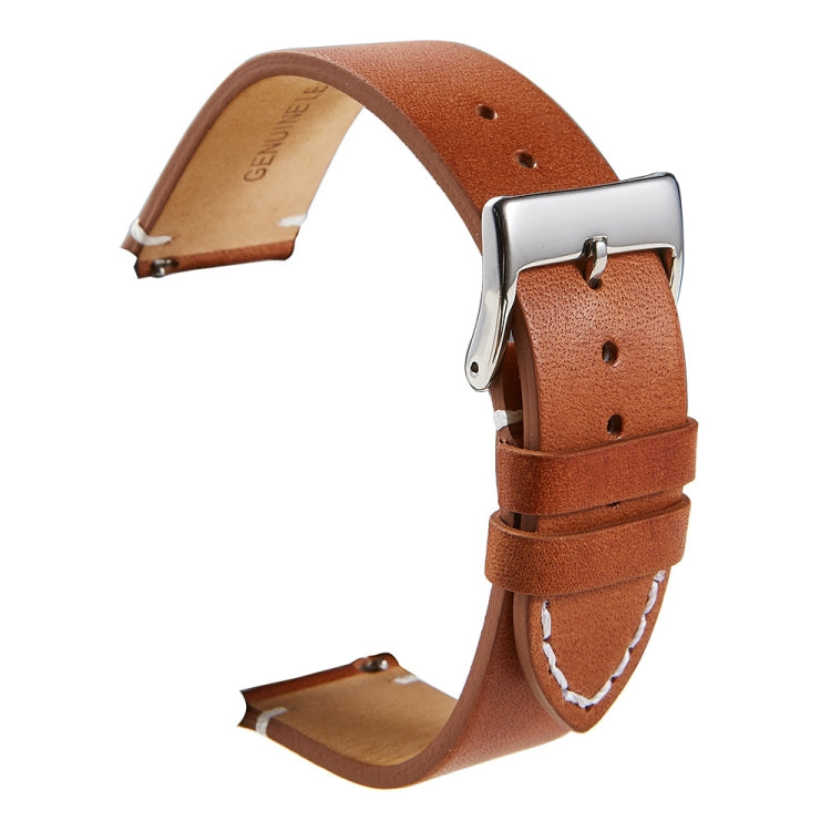 First Layer Retro Cowhide Frosted Bottom Leather Quick Release Ultra-Thin Universal Watch Strap, Size:, 20mm
