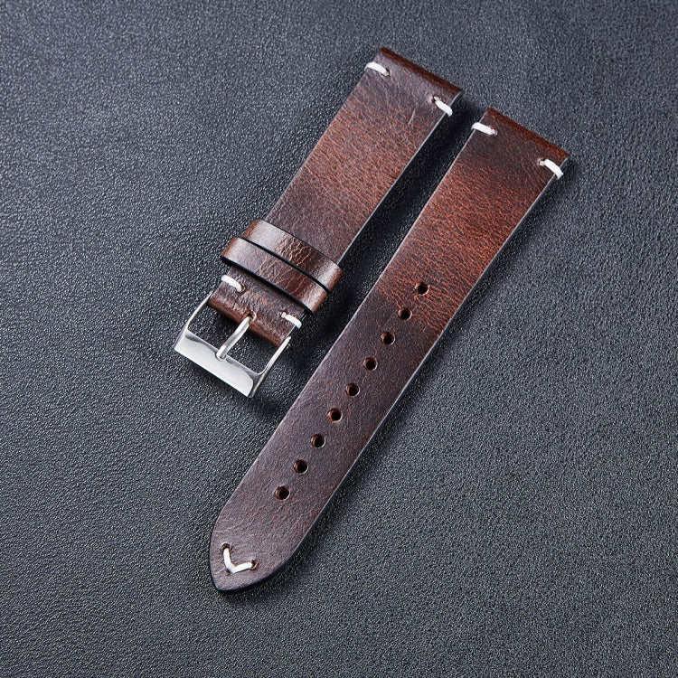 HB001 Color-Changing Retro Oil Wax Leather Ultra-Thin Universal Watch Strap