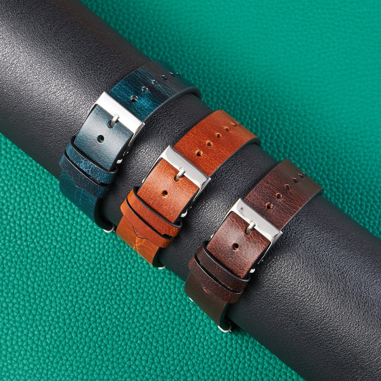 HB001 Color-Changing Retro Oil Wax Leather Ultra-Thin Universal Watch Strap