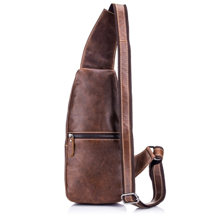 BULL CAPTAIN 019 Retro Men Leather Crossbody Shoulder Bag First-Layer Cowhide Chest Bag, Colour: Black + Buckle, Black + Buckle + Bracket