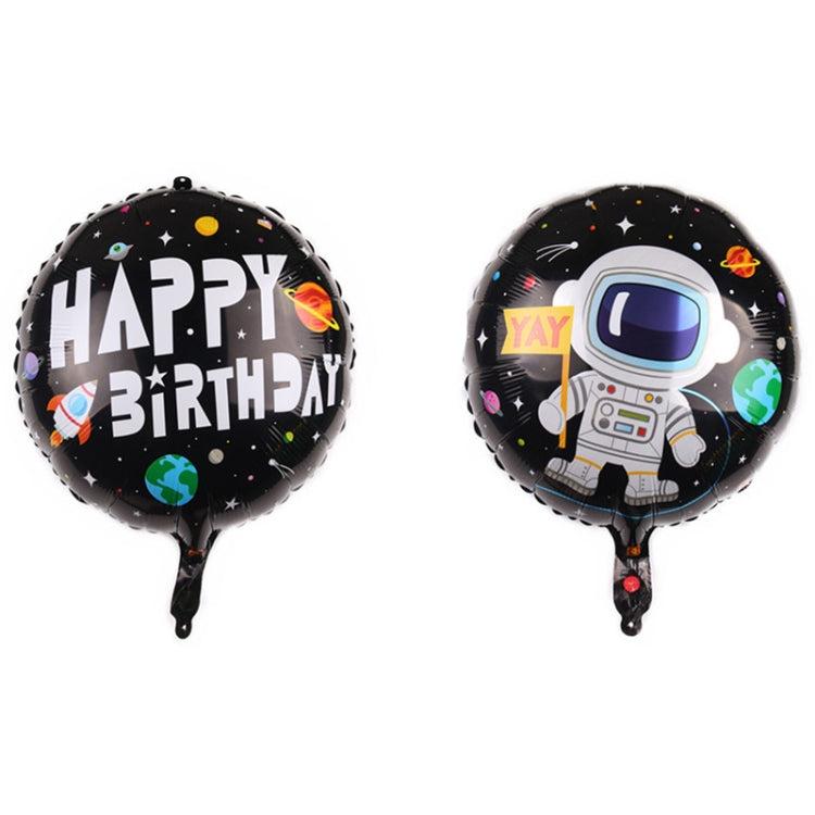10 PCS Space Aluminum Film Balloon Children Decorate Birthday Party Decoration Balloons,Style:, Double-sided Space Man