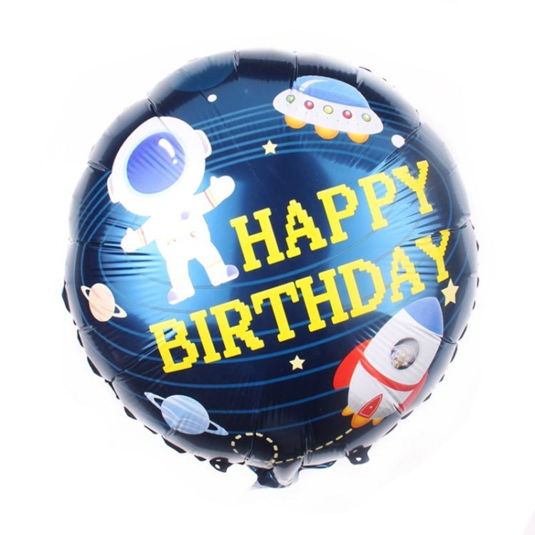 10 PCS Space Aluminum Film Balloon Children Decorate Birthday Party Decoration Balloons,Style:, Blue