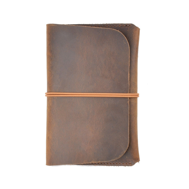 Crazy Horse Skin Passport Bag Document Holder Retro Boarding Pass Wallet Card Holder