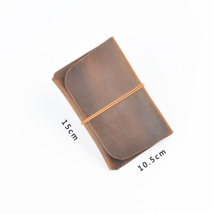 Crazy Horse Skin Passport Bag Document Holder Retro Boarding Pass Wallet Card Holder