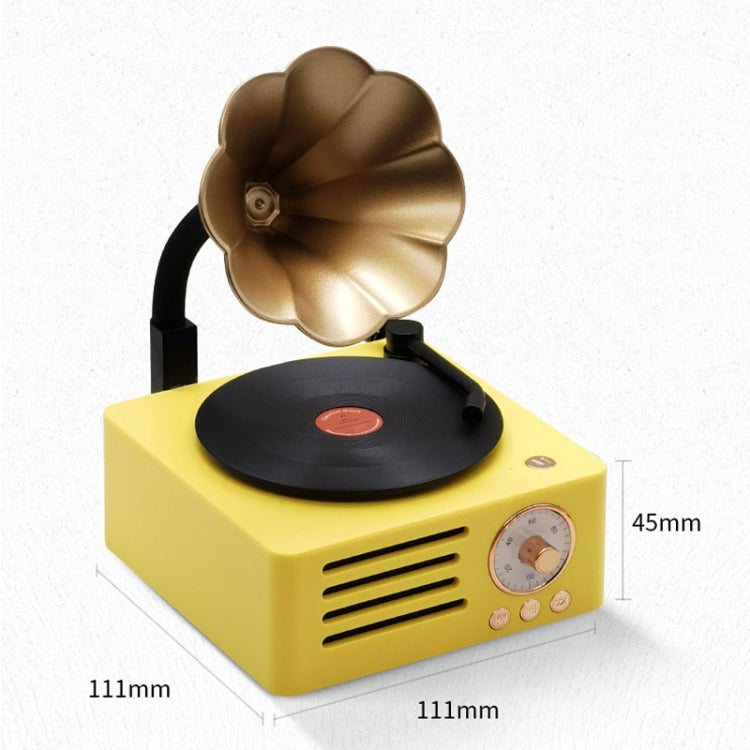 T15 Petunia Retro Vinyl Record Player Wireless Multifunction Mini Bluetooth Audio, Pink