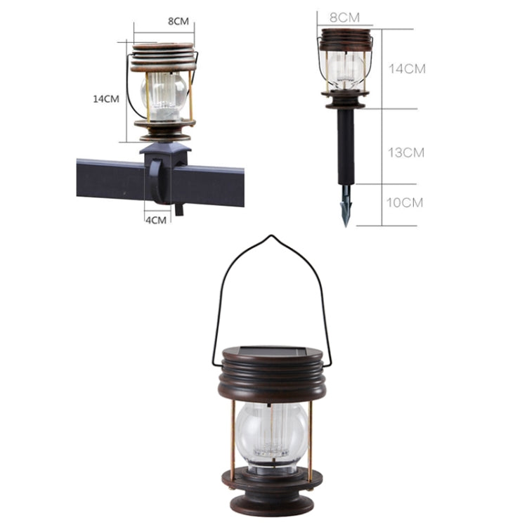 HSR002 Outdoor Retro Solar Lantern Camping Light, Spec:, Portable-Warm Light