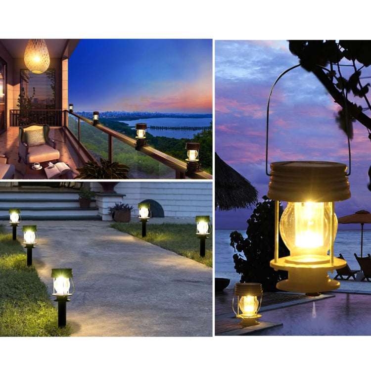 HSR002 Outdoor Retro Solar Lantern Camping Light, Spec:, Railing Type-Warm Light