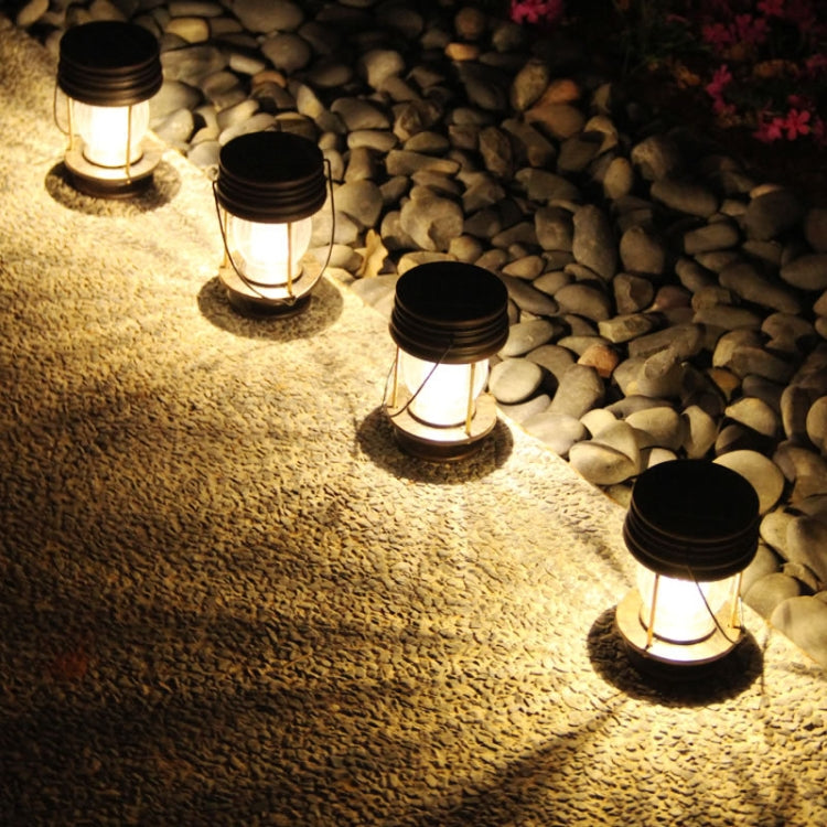 HSR002 Outdoor Retro Solar Lantern Camping Light, Spec:, Railing Type-Warm Light