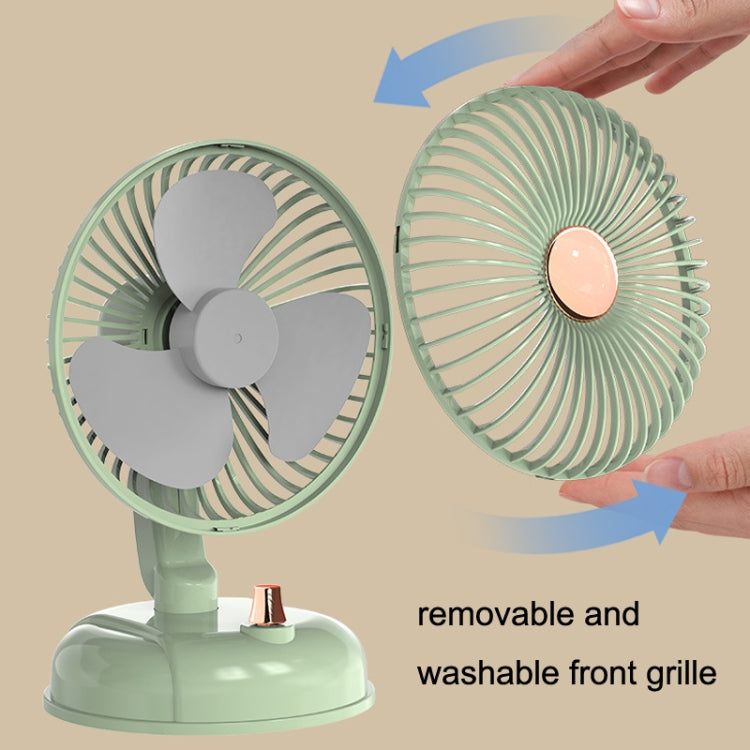 F10 Portable Quiet Desktop Retro Moving Head USB Fan, F10 Bean Green