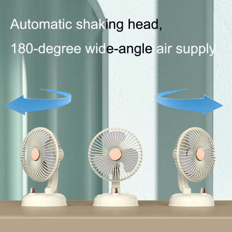 F10 Portable Quiet Desktop Retro Moving Head USB Fan, F10 Bean Green