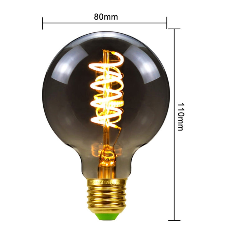 Electroplating Smoke Grey Warm Light LED Bulb Retro Lamp