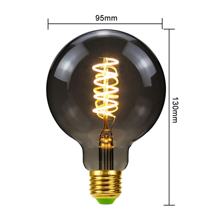 Electroplating Smoke Grey Warm Light LED Bulb Retro Lamp