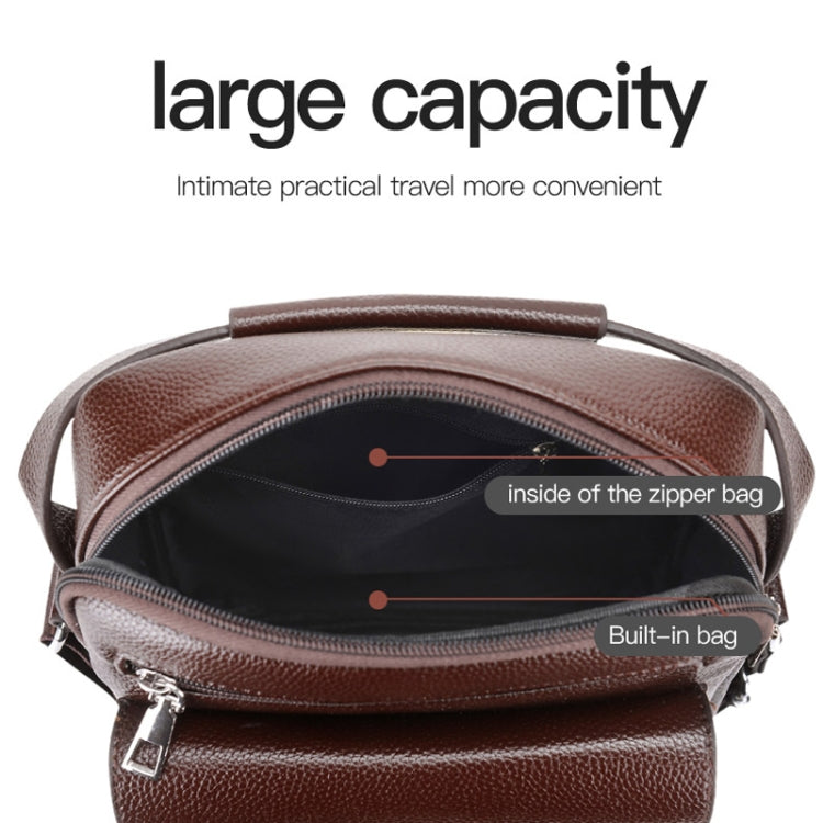 WEIXIER D244 Men Shoulder Bag Large Capacity Business Retro Messenger Bag, D244 Black