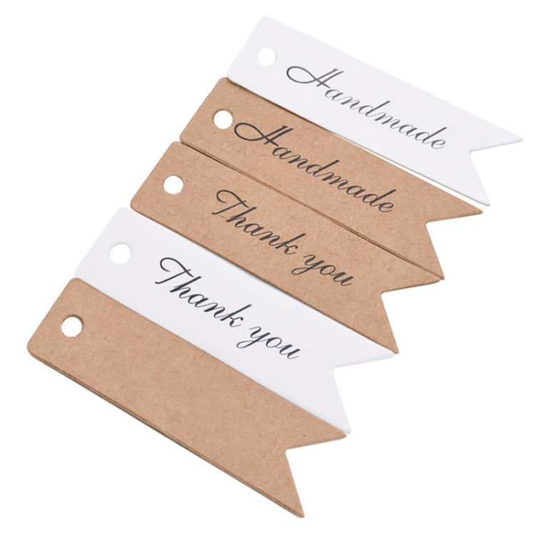 100pcs /Set Retro Baking Sticker Tag Swallow Tail Bookmark Gift Card, Style:, Handmade (Cowhide)