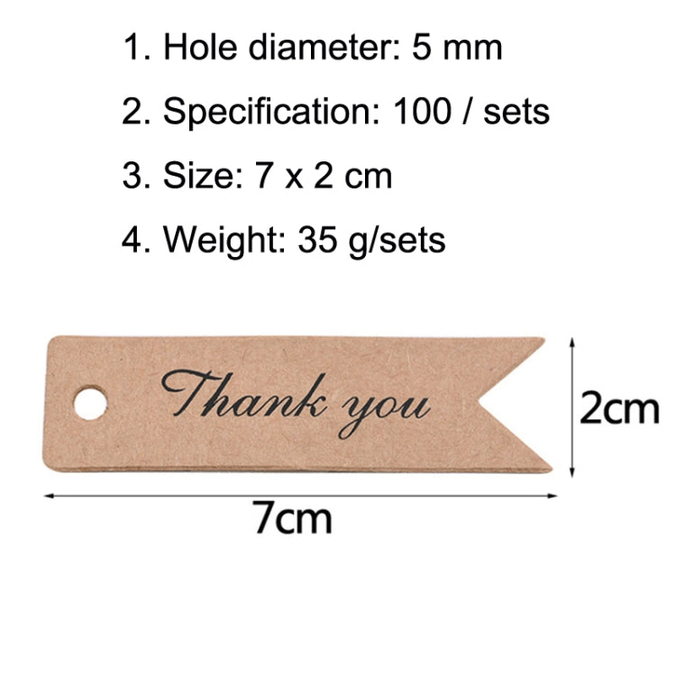 100pcs /Set Retro Baking Sticker Tag Swallow Tail Bookmark Gift Card, Style:, Handmade (Cowhide)
