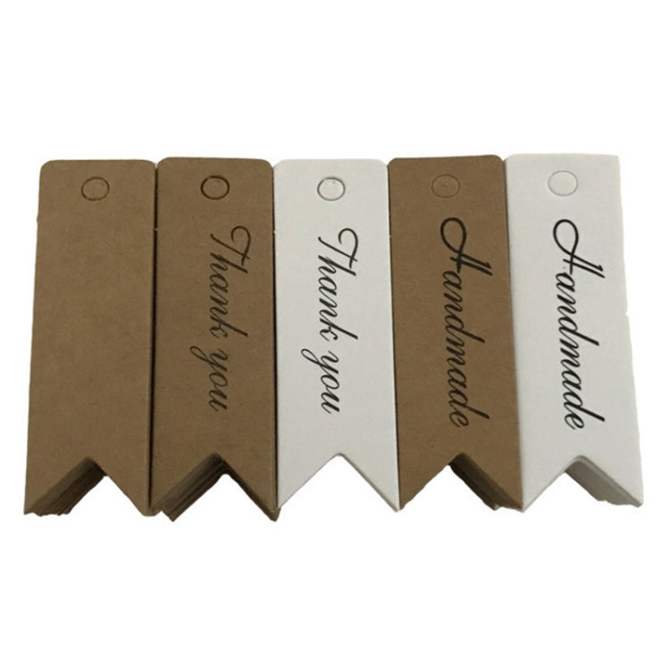 100pcs /Set Retro Baking Sticker Tag Swallow Tail Bookmark Gift Card, Style:, Handmade (Cowhide)