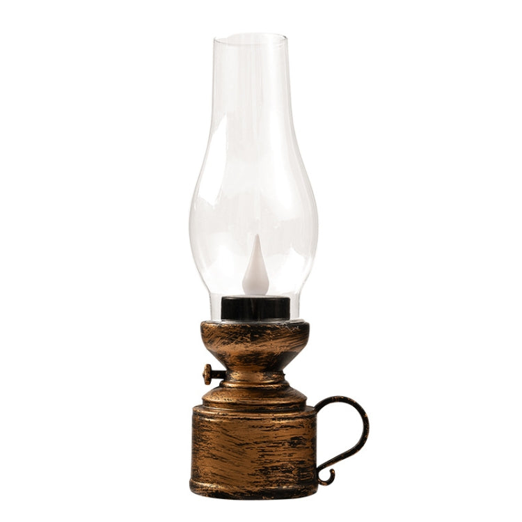 Retro Luminous Kerosene Lamp Christmas Simulation Oil Lamp Decoration, Spec:, Water-drop (Bronze)