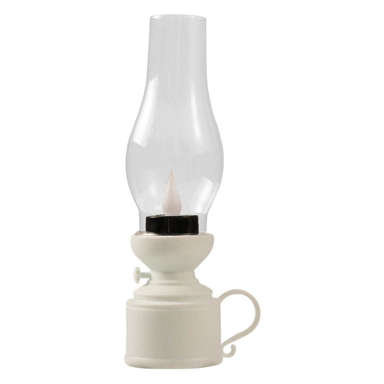 Retro Luminous Kerosene Lamp Christmas Simulation Oil Lamp Decoration, Spec:, Water-drop (White)