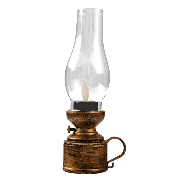 Retro Luminous Kerosene Lamp Christmas Simulation Oil Lamp Decoration, Spec:, Shaking (Bronze)