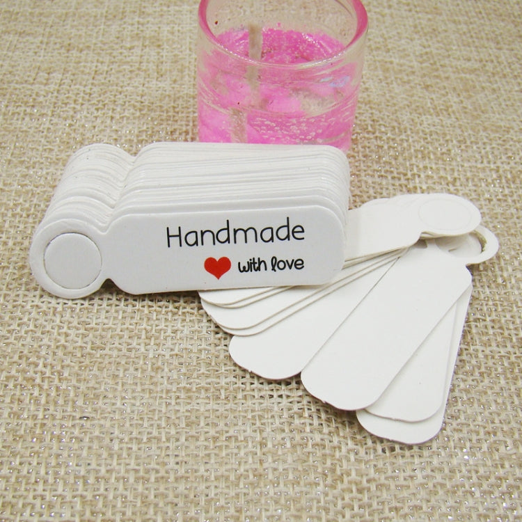 100pcs /Set Small Retro Baking Label DIY Jewelry Price Tag Bookmark Gift Card, Handmade White