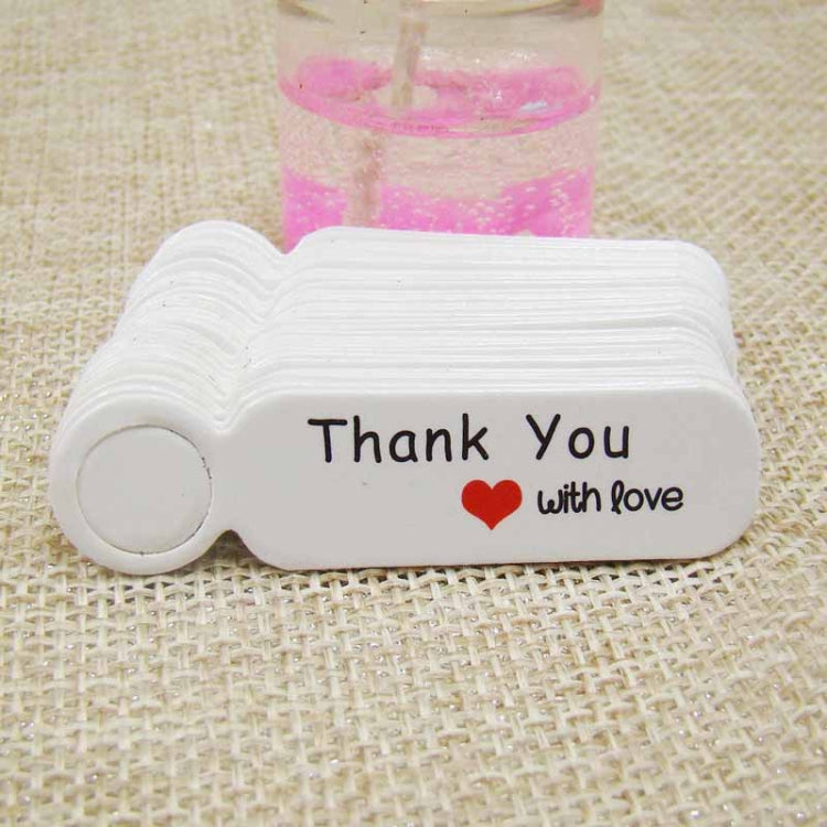 100pcs /Set Small Retro Baking Label DIY Jewelry Price Tag Bookmark Gift Card, Thankyou White
