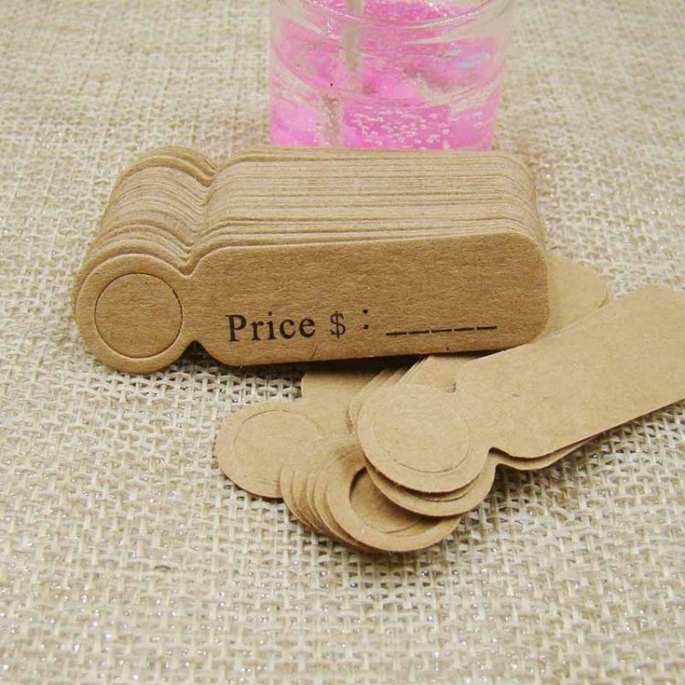 100pcs /Set Small Retro Baking Label DIY Jewelry Price Tag Bookmark Gift Card, Price Cowhide