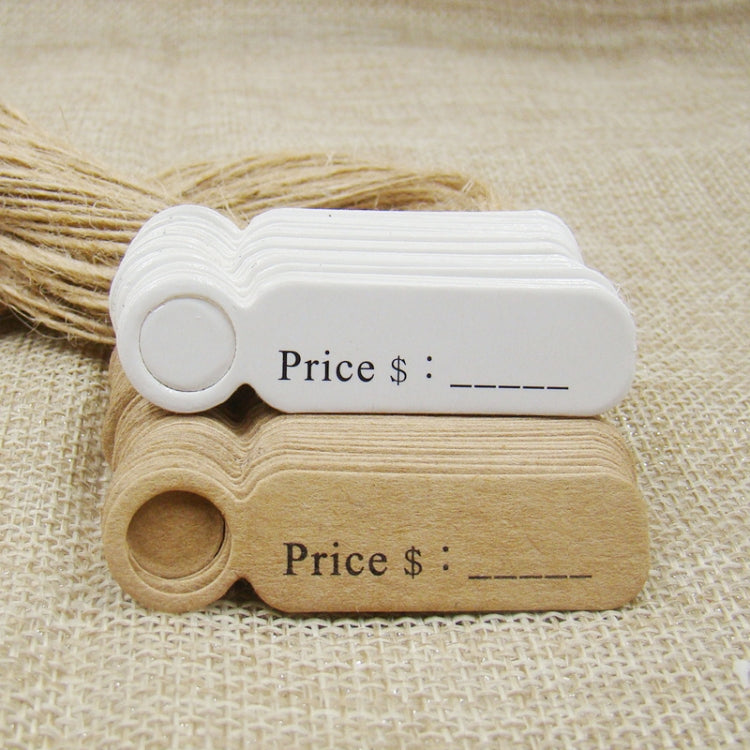100pcs /Set Small Retro Baking Label DIY Jewelry Price Tag Bookmark Gift Card, Price Cowhide