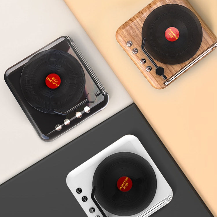H3 Retro Vinyl Record Player Shape Mini Bluetooth Speaker, White